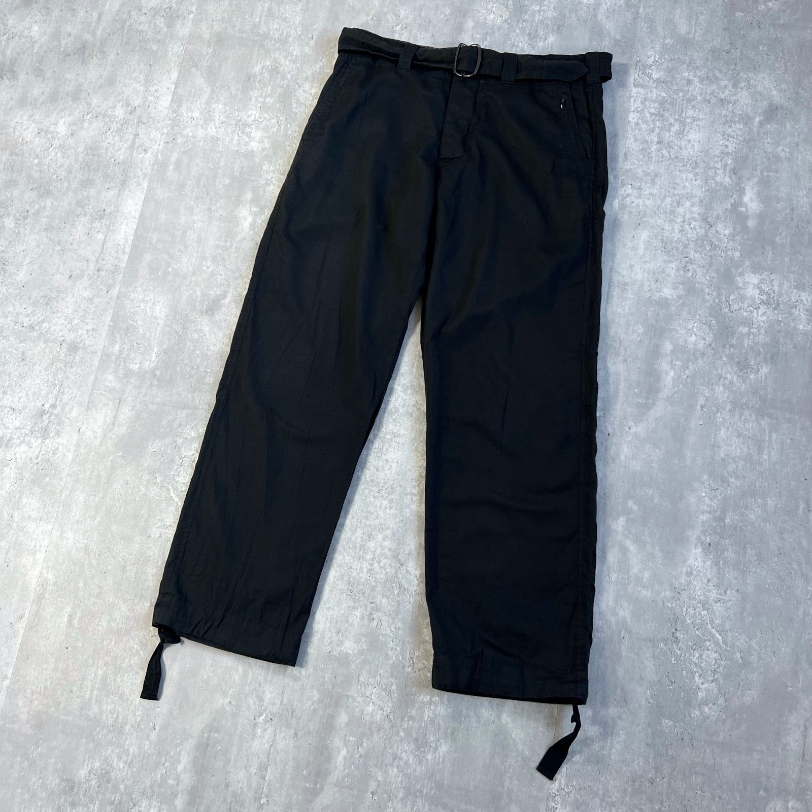 Y s for men ワイズフォーメン ヨウジヤマモト ベルテッドコットンジョガーパンツ ドローコード ブラック L～XL相当 MP-P 13-007