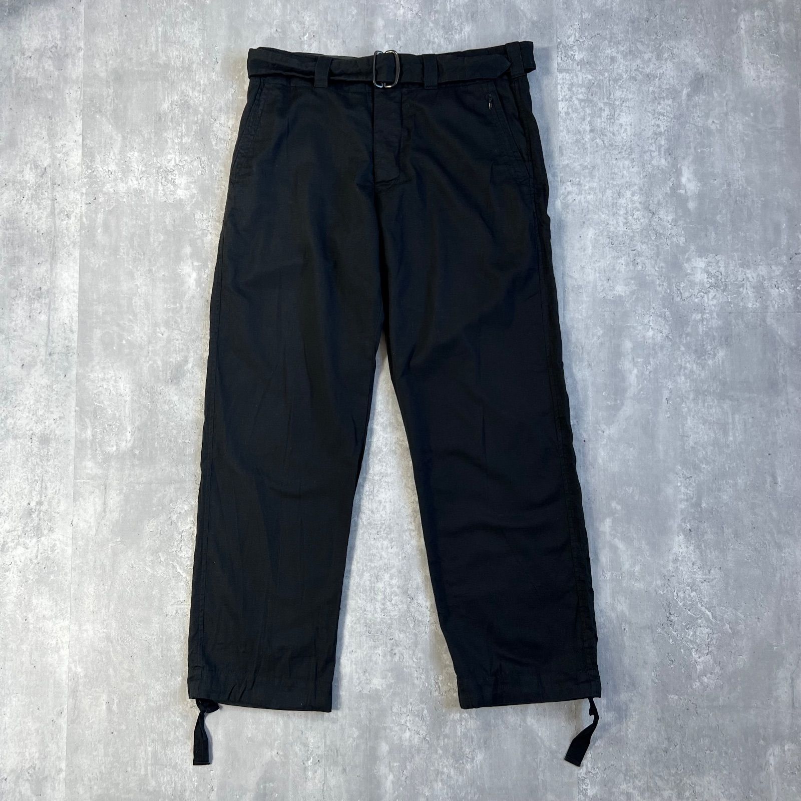 Y s for men ワイズフォーメン ヨウジヤマモト ベルテッドコットンジョガーパンツ ドローコード ブラック L～XL相当 MP P 13 007