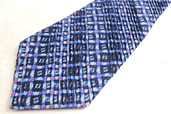 【未使用級✨️】ステファノリッチ メンズ ネクタイ プリーツ加工 ペイズリー柄 黒 STEFANO RICCI】プリーツタイ ステファノリッチ イタリア製 最高級