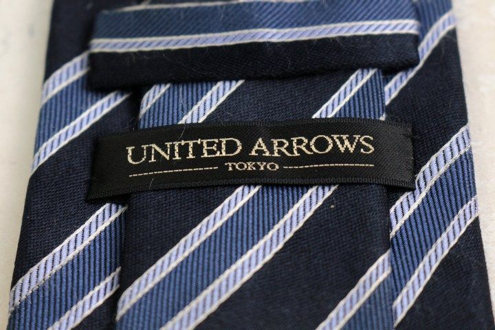 ユナイテッドアローズ ブランド ネクタイ ストライプ柄 日本製 シルク