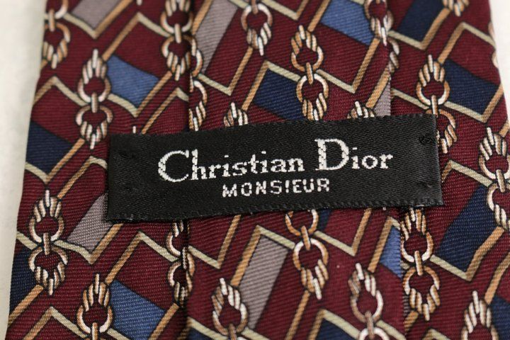 綺麗 クリスチャンディオール ネクタイ 総柄 ブラウン ビジネス