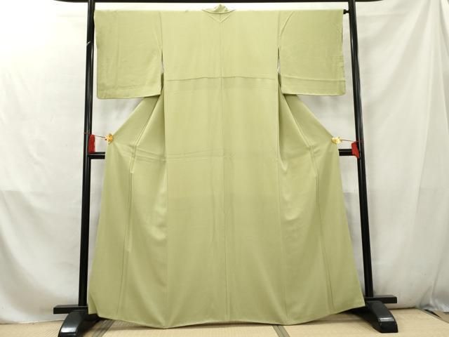 平和屋着物○上質な色無地 作家物 草木染 紋意匠 浅縹色 三越扱い 正絹