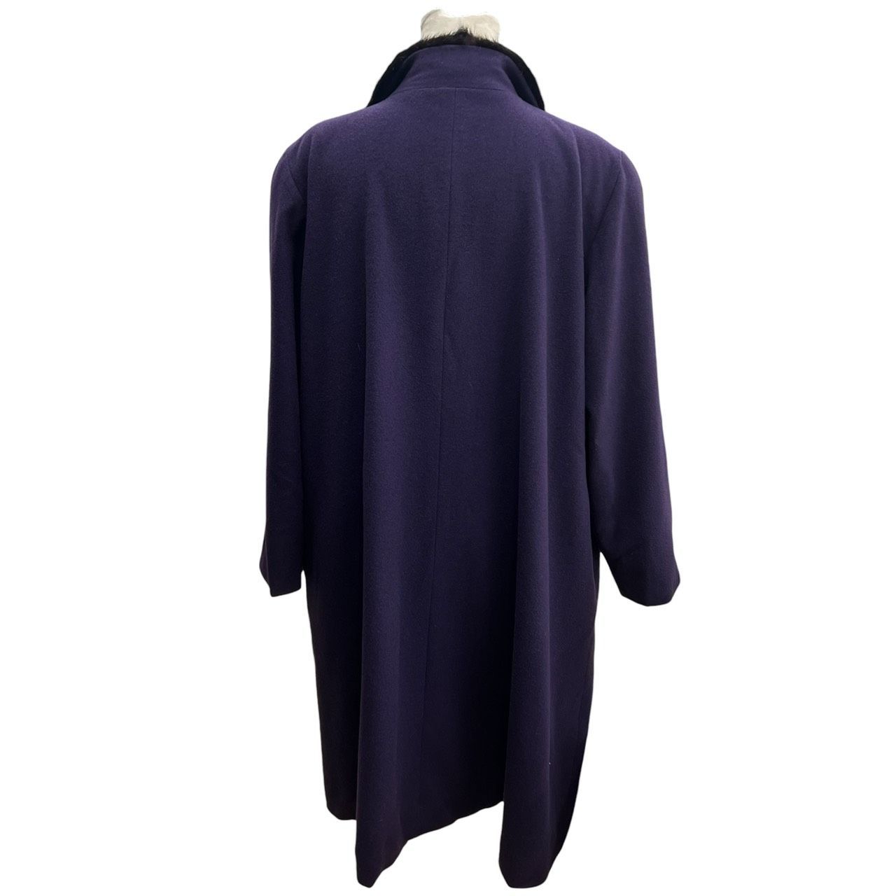 GINZA Maggy 銀座マギー ハーフコート カシミヤ100％ パープル ファー
