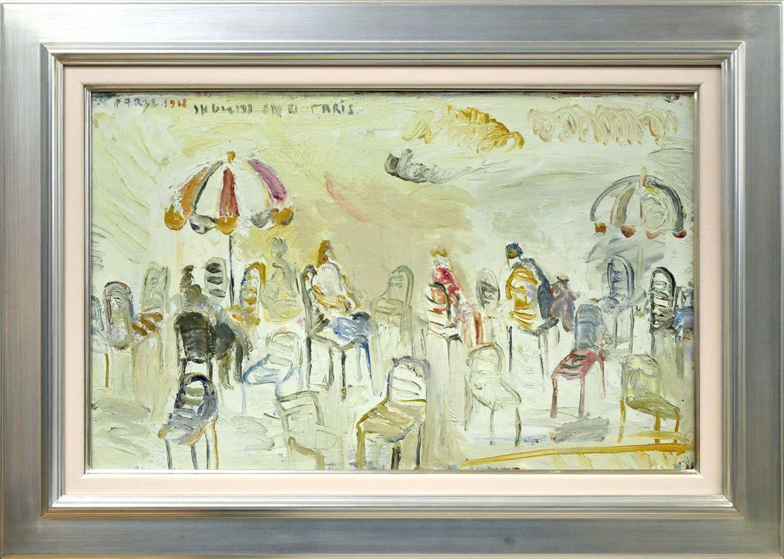 小野 州一「椅子のある風景（PARIS）」油絵・M10号 道立近代美術館賞