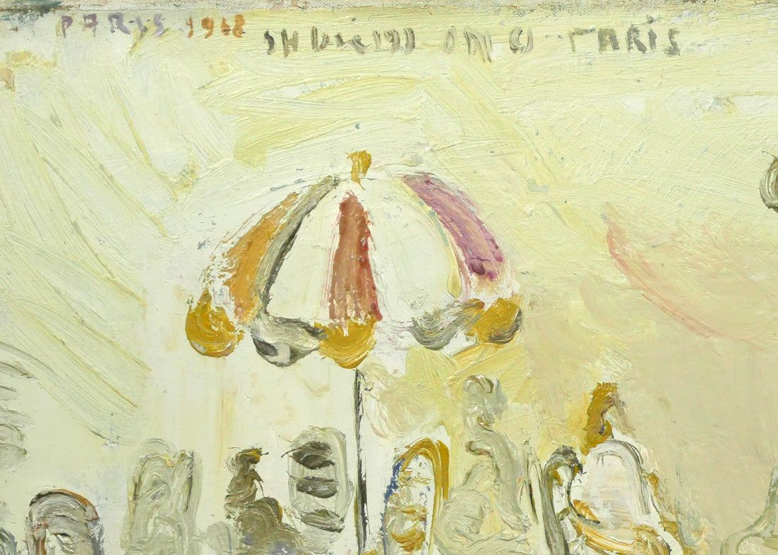 小野 州一「椅子のある風景（PARIS）」油絵・M10号 道立近代美術館賞