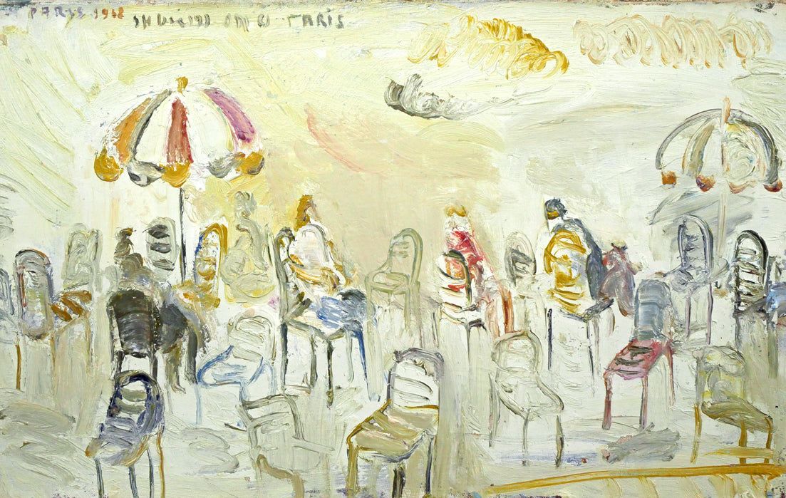 小野 州一「椅子のある風景（PARIS）」油絵・M10号 道立近代美術館賞
