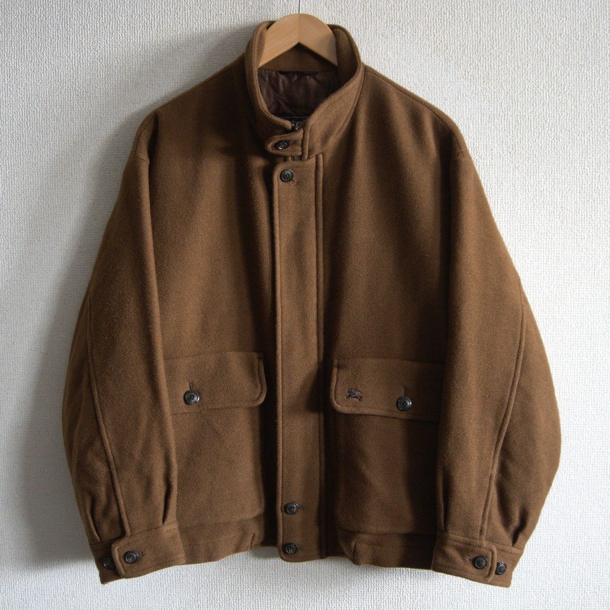 雰囲気抜群】 BURBERRYS 【wool swing jacket】 L ブラウン ウール