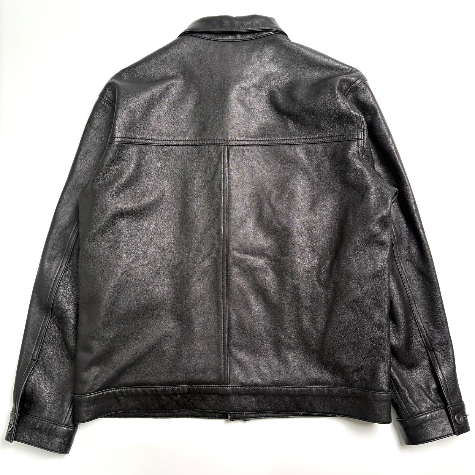 羊革】NANO UNIVERSE レザージャケット 黒 M トラックジャケット