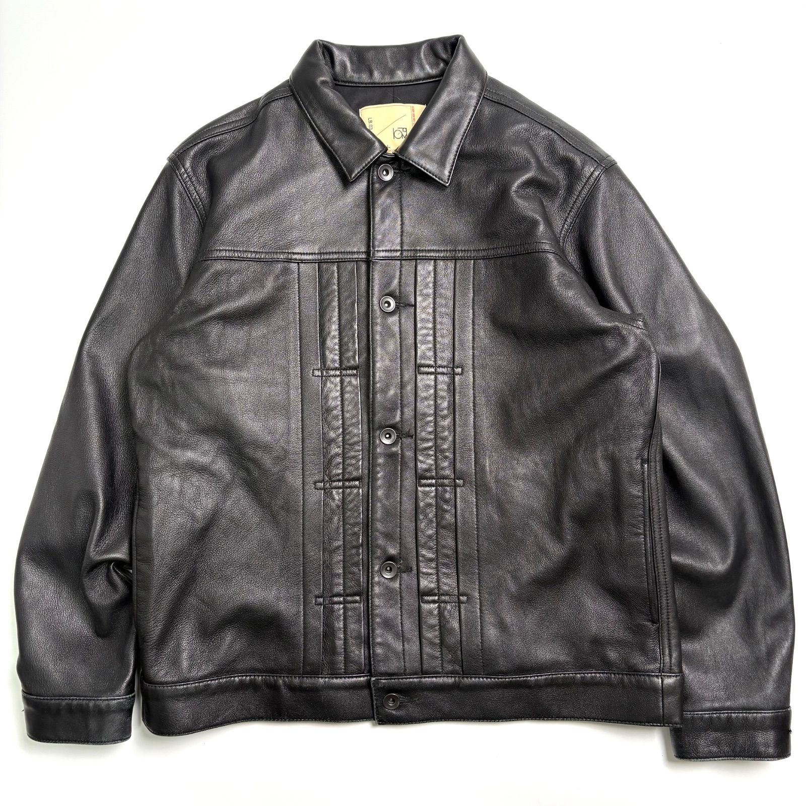 羊革】NANO UNIVERSE レザージャケット 黒 M トラックジャケット
