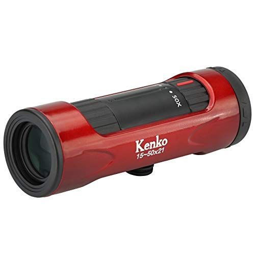 【中古】Kenko 単眼鏡 ウルトラビューI 15~50×21 15~50倍 21mm口径 ズーム式 レッド 429075