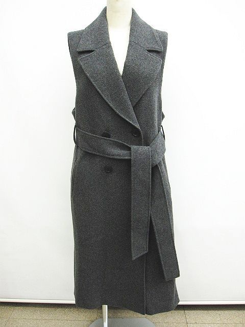 LrdR New Normal チェスターコートベスト ジレ グレー ウエストベルト