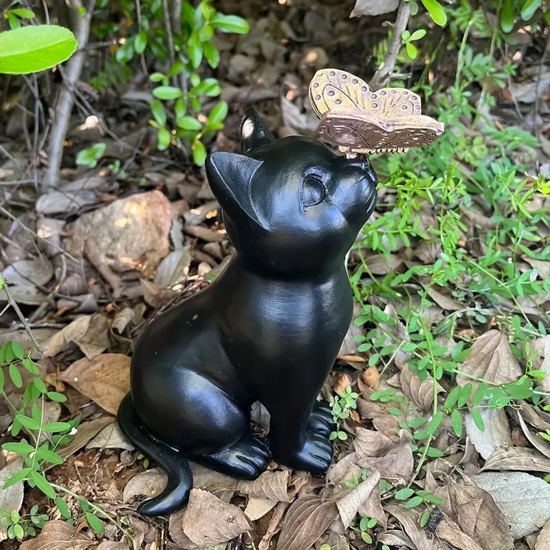 園芸用品 猫 置物 オブジェ 装飾品