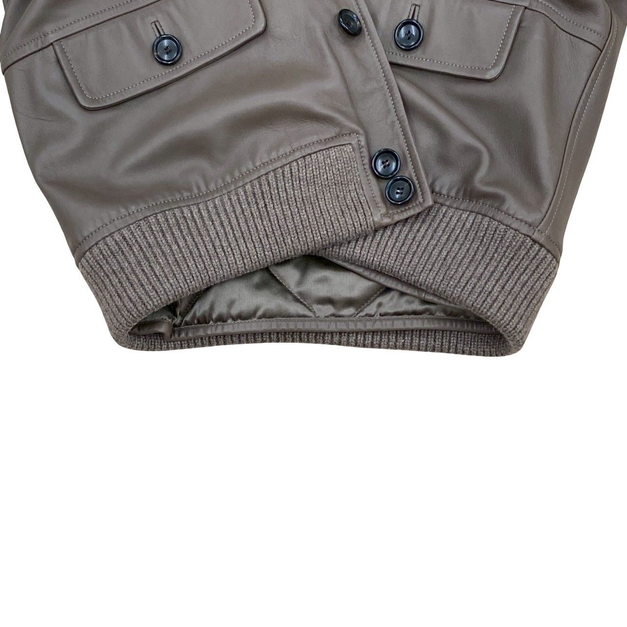 希少【美品】LOEWE ロエベ ジャケット 羊革 極 美品 希少品 LOEWE ロエベ レザー ジャケット 羊革 シルク リブ