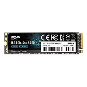 中古】シリコンパワー SSD 512GB 3D NAND M.2 2280 PCIe3.0×4 NVMe1.3