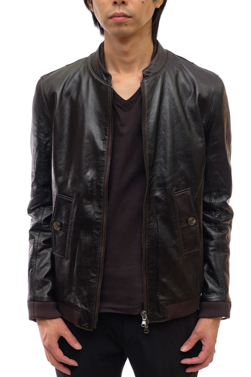 ○ハバナ＆コー HAVANA&CO.  シングルライダース T7802 細身 MA-1 ミリタリー リブ メンズ 【中古】 中古 ハバナ＆コー／HAVANA&CO. シングルライダース ジャケット JKT