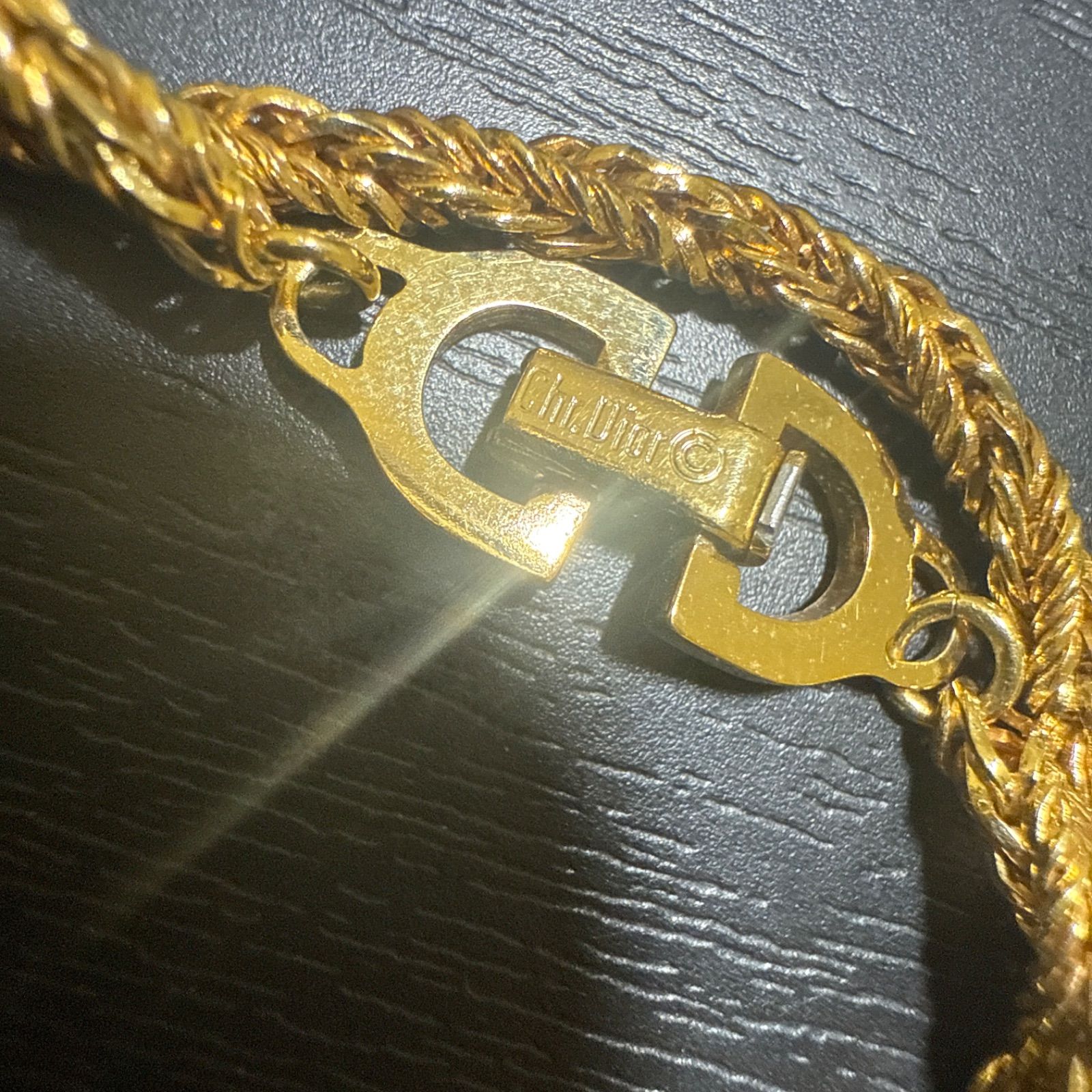 Christian Dior クリスチャンディオール ツイストチェーンネックレス