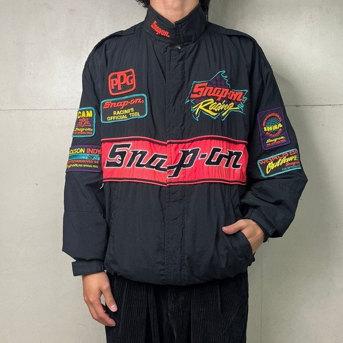 90年代 Snap-on スナップオン 企業ロゴワッペン ナイロン レーシング