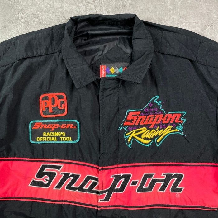 90年代 Snap-on スナップオン 企業ロゴワッペン ナイロン レーシング