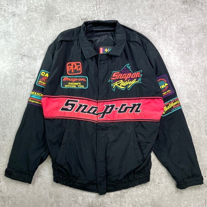 90年代 Snap-on スナップオン 企業ロゴワッペン ナイロン レーシング