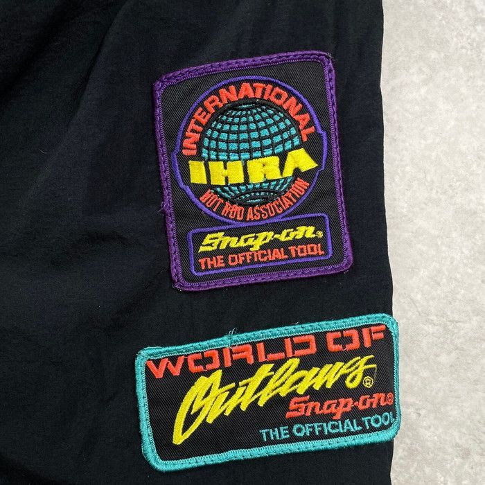 90年代 Snap-on スナップオン 企業ロゴワッペン ナイロン レーシング
