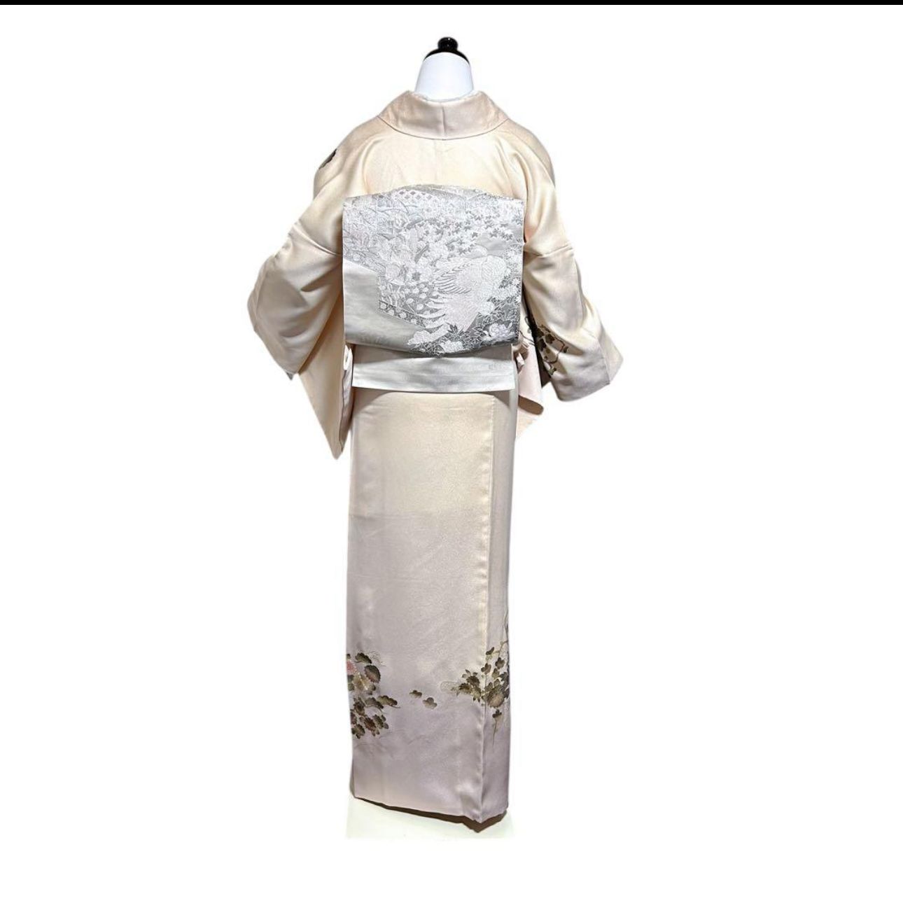 美品 袷 正絹 蘇州刺繍 相良刺繍 訪問着 フルセット 西陣唐織プラチナ