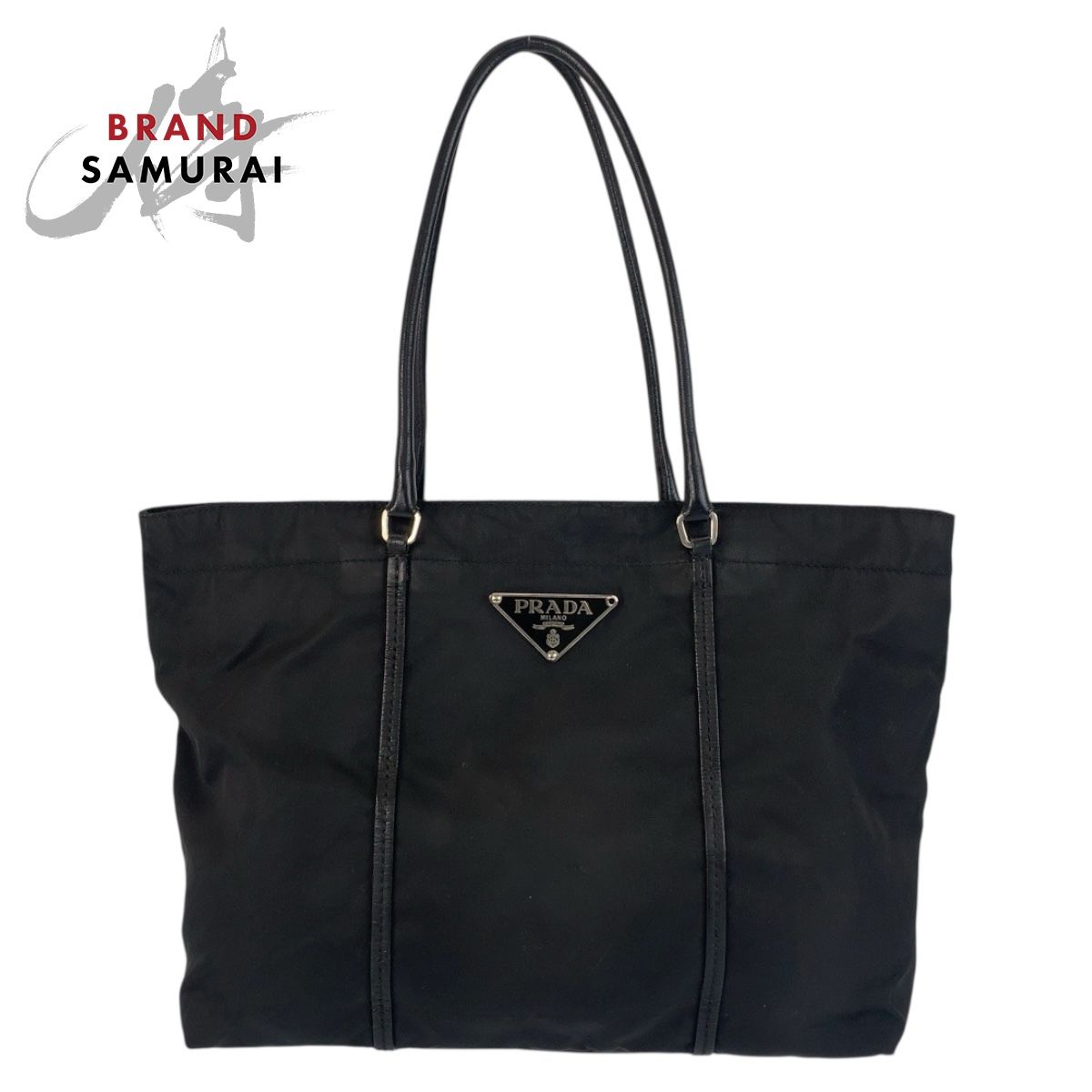 PRADA プラダ　ショルダーバッグ　三角ロゴプレート　シルバー金具テスート PRADA - 美品 PRADA プラダ テスート 三角ロゴプレート ブラック 黒