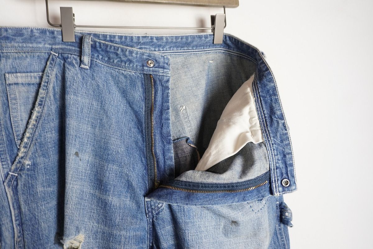 セントマイケル Sサイズ ペインターデニムパンツ ダメージ加工 カットオフ 国内正規 美品24SS SAINT MICHAEL セントマイケル DENIM PANTS PAINTER