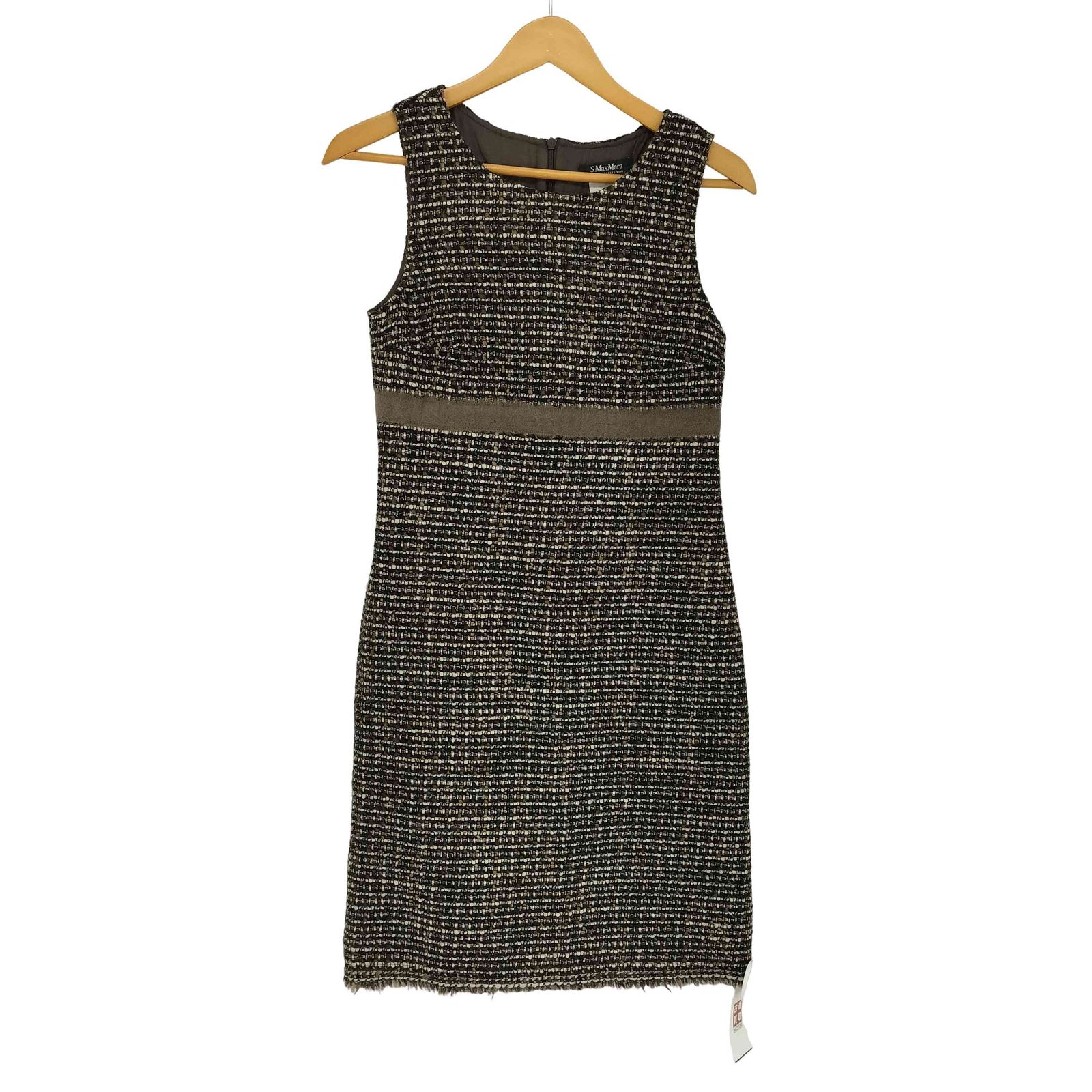 エスマックスマーラ S Max Mara ウール ツイード ノースリーブ