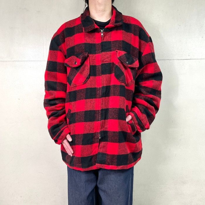 80年代 USA製 CANYON GUIDE OUTFITTERS バッファローチェック 裏ボア