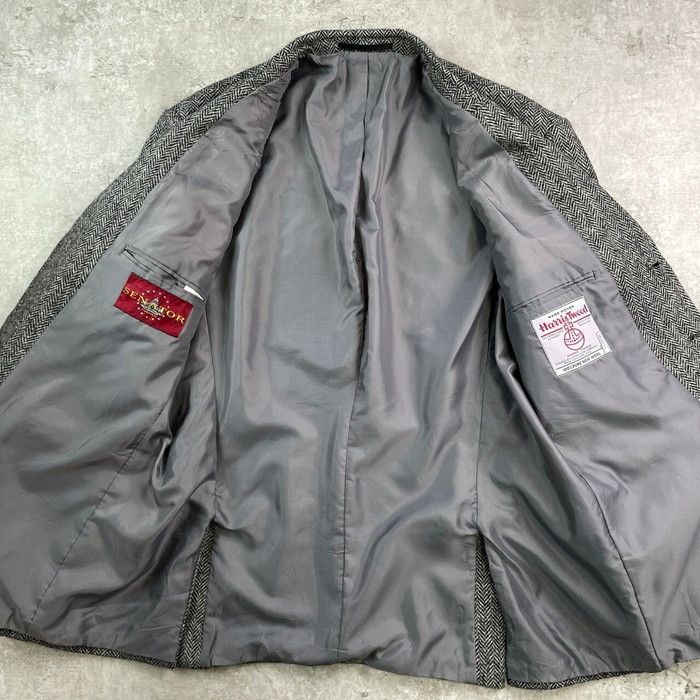 90年代 英国製 HARRIS TWEED ハリスツイード ヘリンボーン ウール