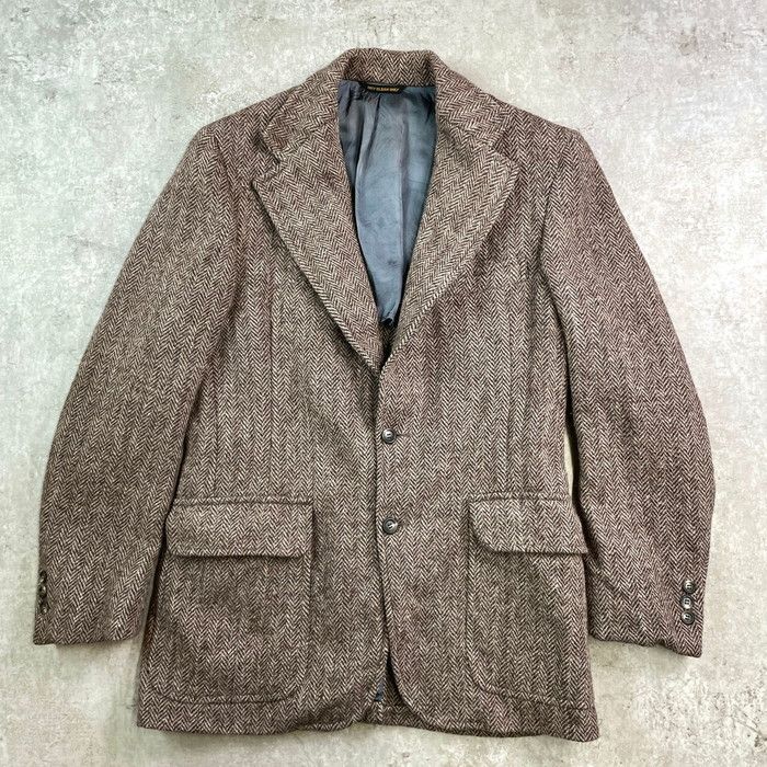 80年代 HARRIS TWEED ハリスツイード ヘリンボーン ウールテーラード