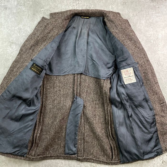80年代 HARRIS TWEED ハリスツイード ヘリンボーン ウールテーラード