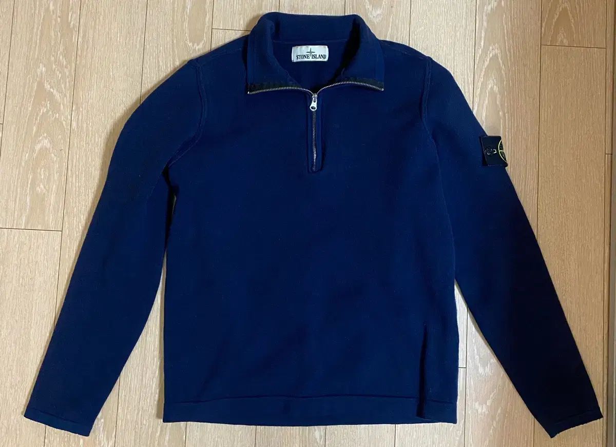 STONE ISLAND ストーンアイランド ハーフジップアップ ネイビー - メルカリ