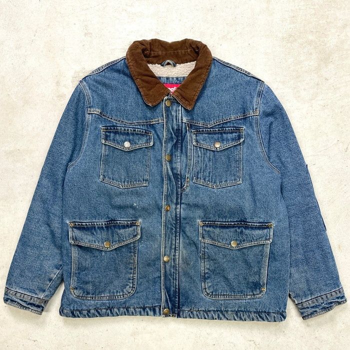 00年代 Wrangler ラングラー コーデュロイ襟 デニムボアジャケット
