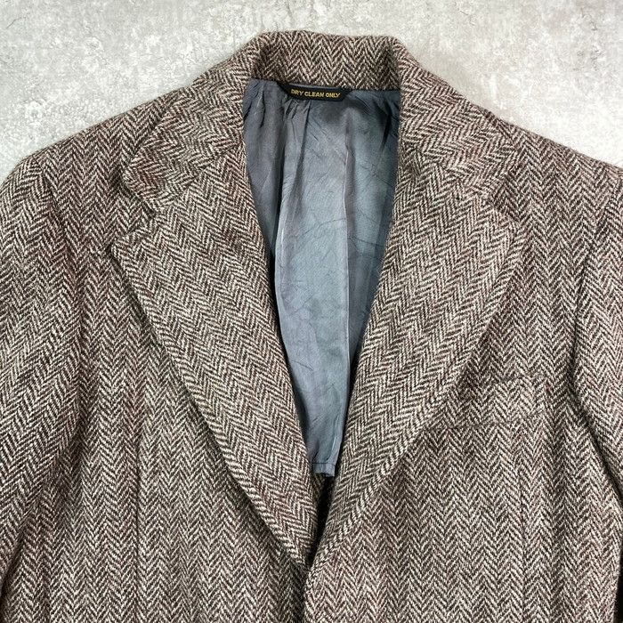 80年代 HARRIS TWEED ハリスツイード ヘリンボーン ウールテーラード