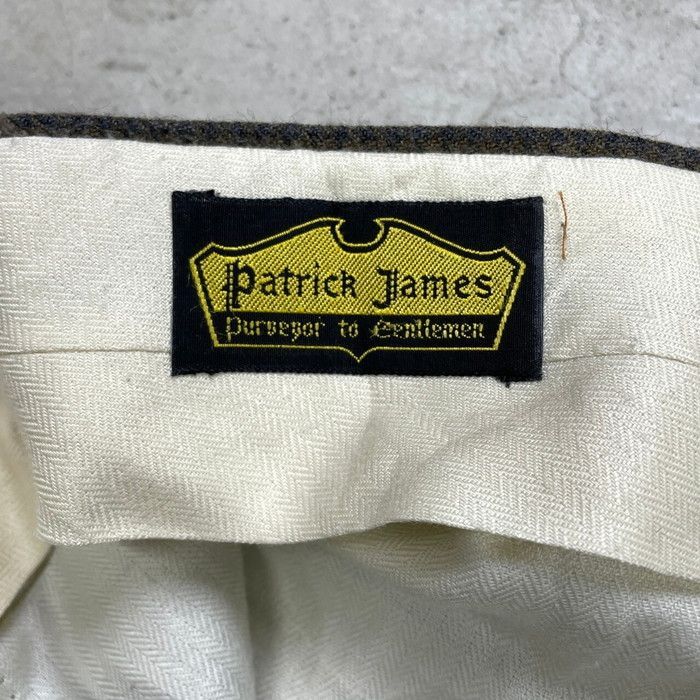 80年代 USA製 Patrick James 2タック チェック テーパード ウール