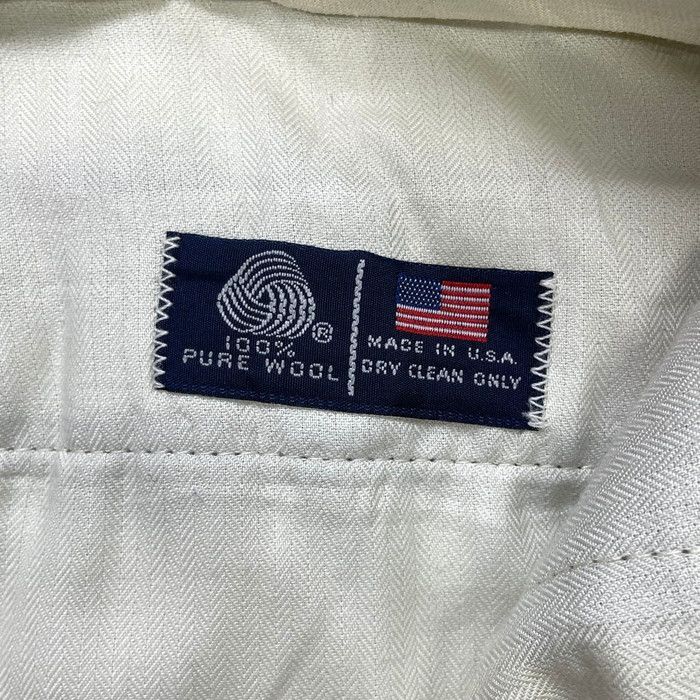 80年代 USA製 Patrick James 2タック チェック テーパード ウール