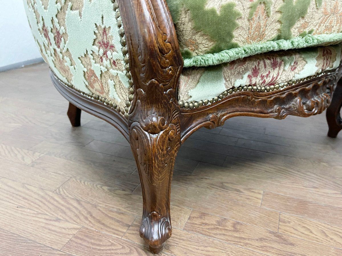 □綺麗 ルイ15世 金華山 ロココ調 アームチェア 2脚セット 一人掛け