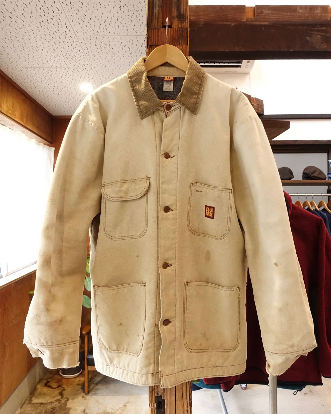 90s BIG BEN ビッグベン ダック地 カバーオール 裏ブランケット 42
