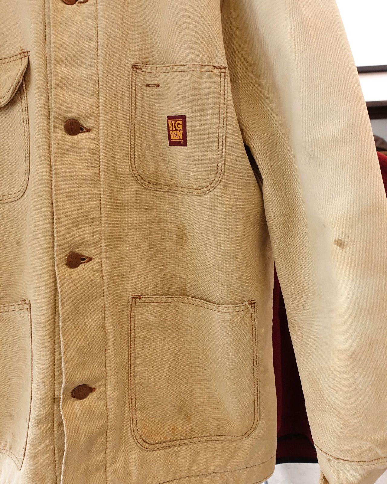 90s BIG BEN ビッグベン ダック地 カバーオール 裏ブランケット 42