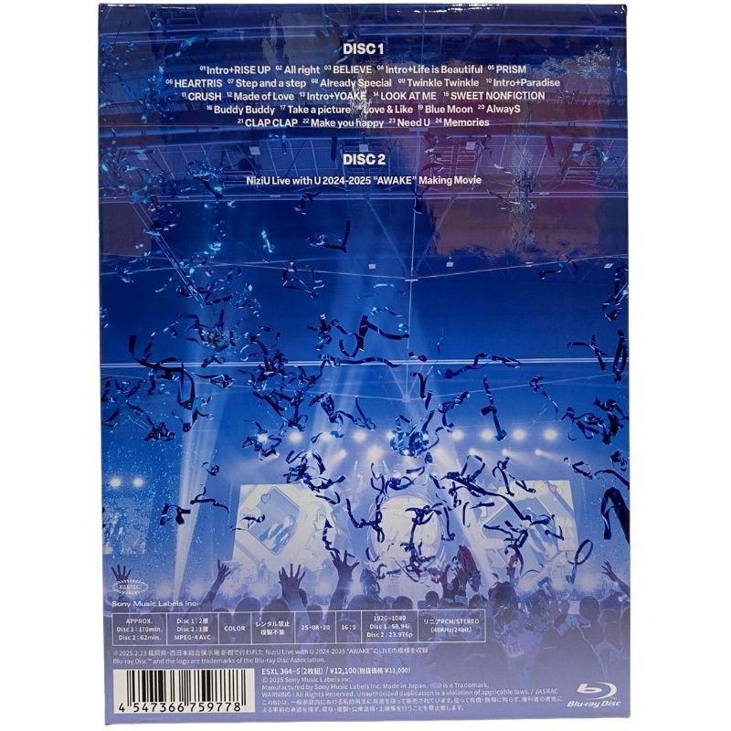 NiziU Live With U 2024-2025 AWAKE 完全生産限定盤 ブルーレイ【中古