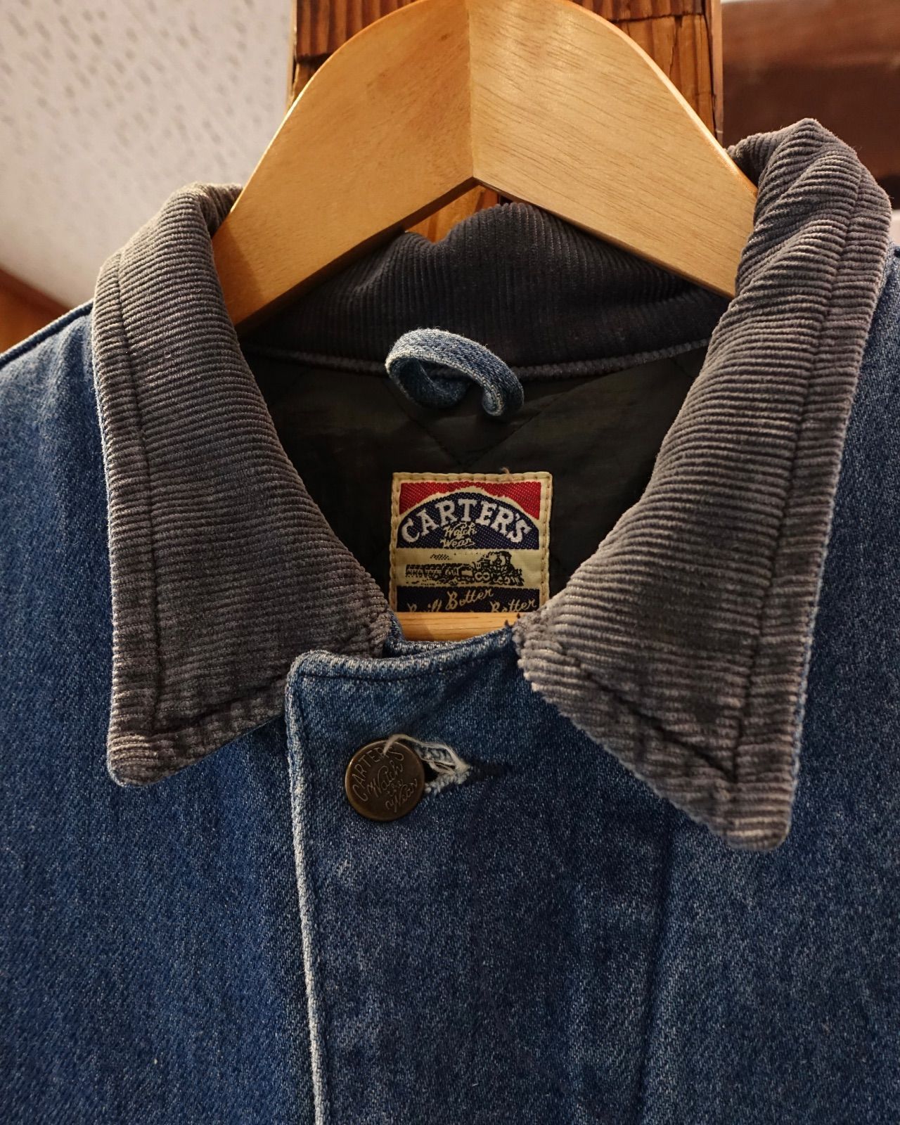 90s carter's カーターズ デニム カバーオール アメリカ製 USA製 M