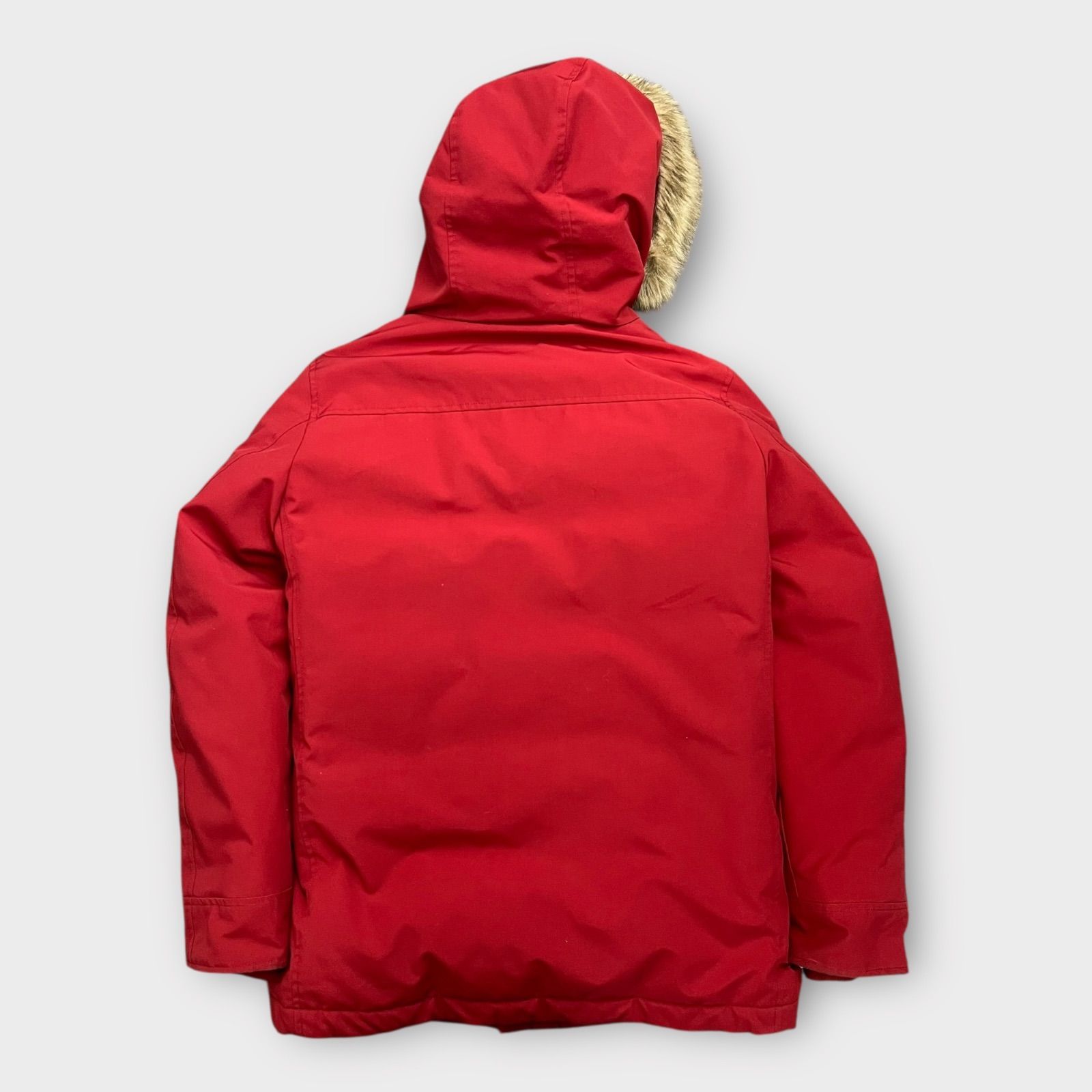 ユニクロ ノンキルトダウンジャケット UNIQLO レッド Mサイズ 311 