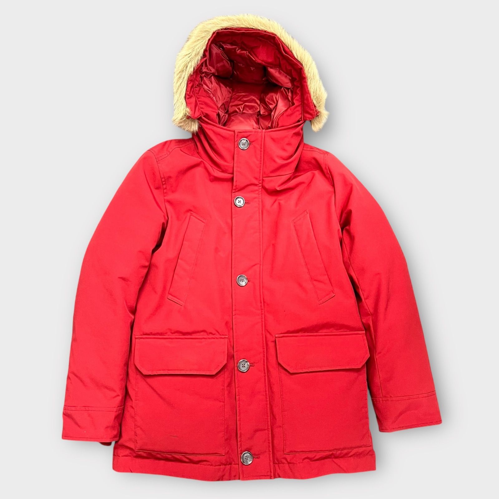 ユニクロ ノンキルトダウンジャケット UNIQLO レッド Mサイズ 311 
