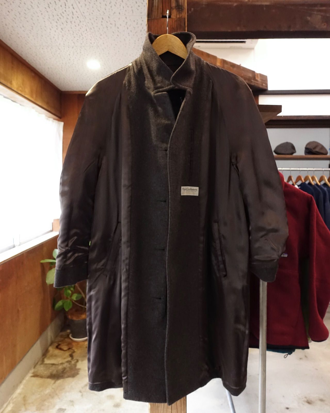 80s 90s アクアスキュータム コート カシミア カシミヤ イングランド製