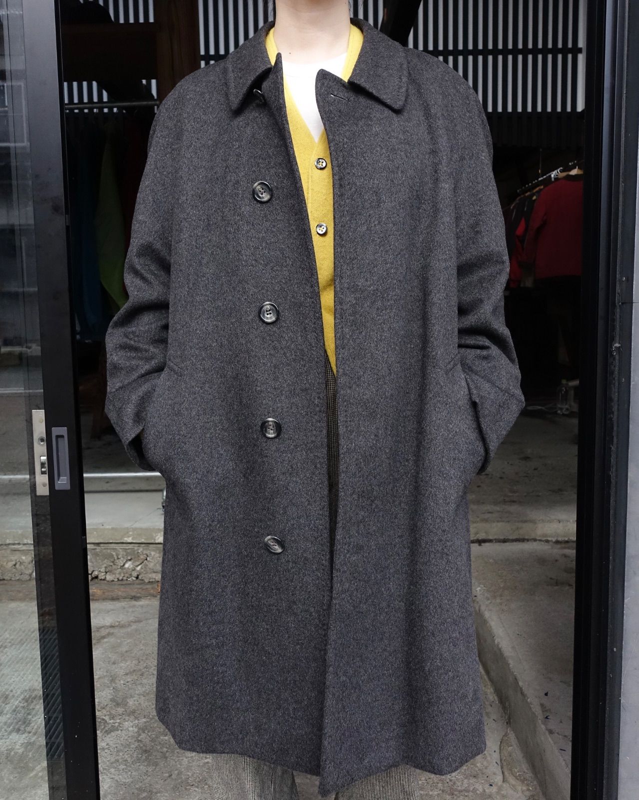 アクアスキュータム チェスターコート カシミヤ100% 英国製 80s 90s アクアスキュータム カシミア100％素材コート 2色 (Aquascutum