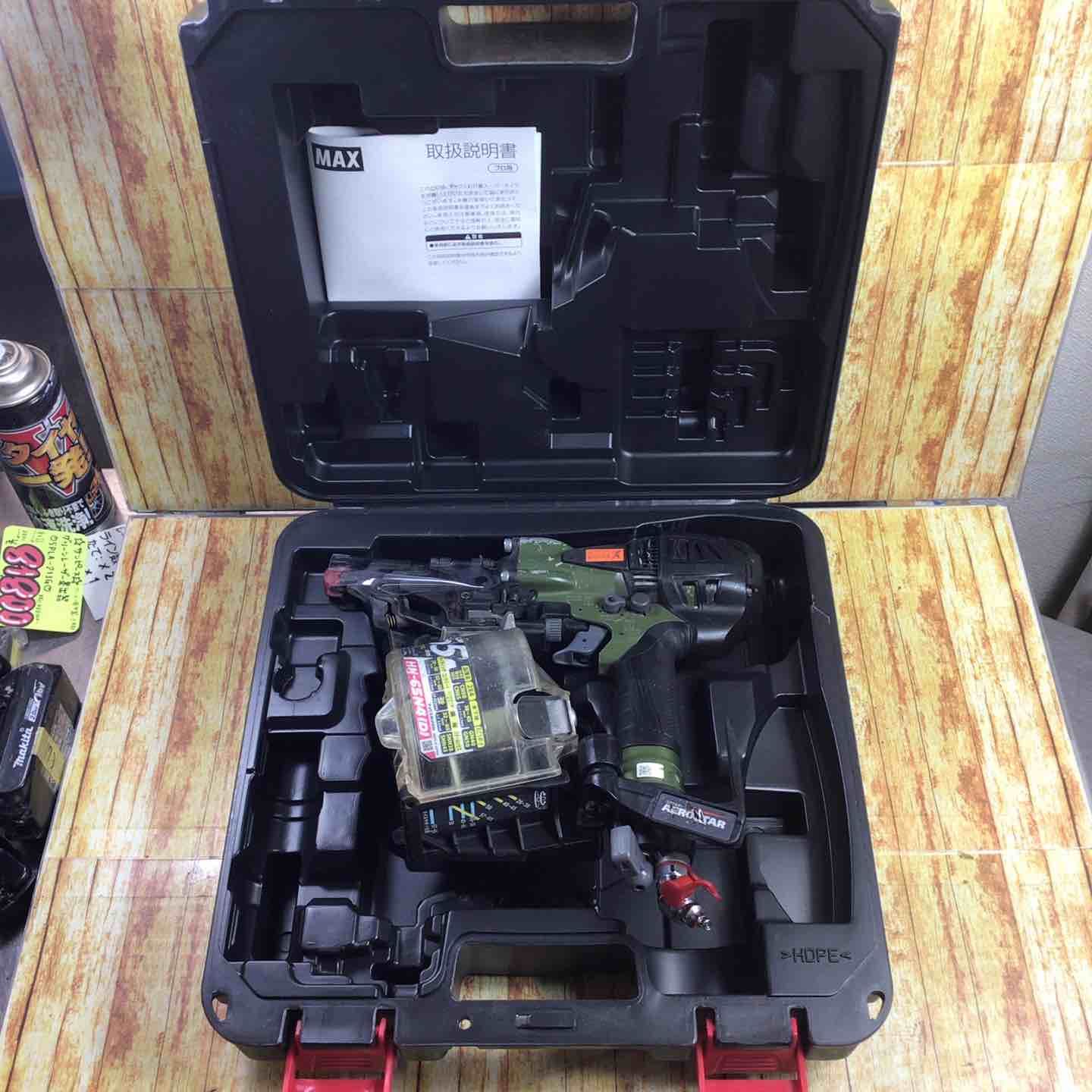 マックス MAX 高圧エア釘打ち機 HN-65 N 4 D _ミリタリーグリーン