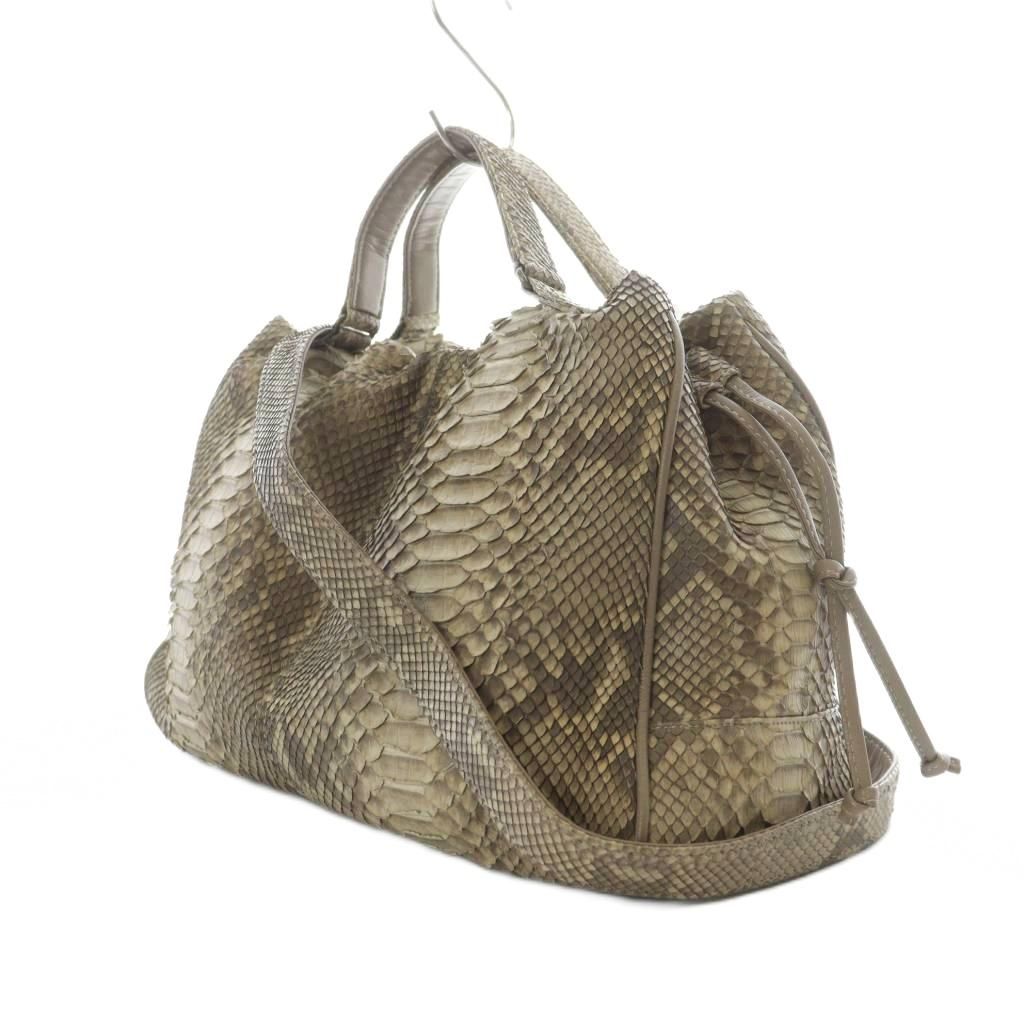 ANKH JET アンクジェット　パイソン　本革　ハンドバッグ アンクジェット Ankh・Jet ハンドバッグ ショルダー 2way ベージュ