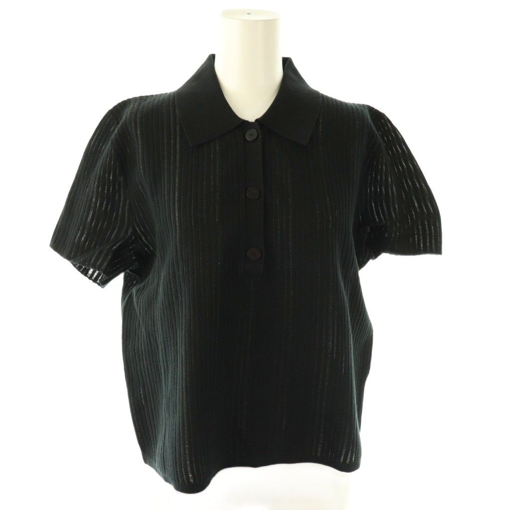 Theory セオリー キャップスリーブ ニットポロシャツ Polo | Theory