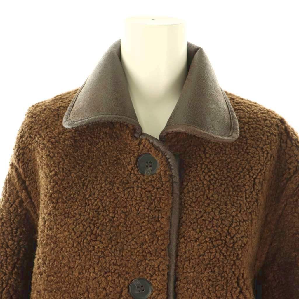 ザラ ZARA リバーシブルフェイクレザーダブルフェイスコート ボア XS